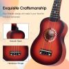 imageADM Ukulele for Beginners Hawaiian Wood Ukelele Kit for Kids Adult Student Starter Professional Ukalelee Pack Bundle with Free Lessons Gig Bag Strap Nylon String Tuner BrownSapele 21 InchBrownbrust