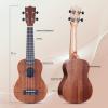 imageADM Ukulele for Beginners Hawaiian Wood Ukelele Kit for Kids Adult Student Starter Professional Ukalelee Pack Bundle with Free Lessons Gig Bag Strap Nylon String Tuner BrownSapele 21 InchBrownSapele