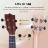 imageADM Ukulele for Beginners Hawaiian Wood Ukelele Kit for Kids Adult Student Starter Professional Ukalelee Pack Bundle with Free Lessons Gig Bag Strap Nylon String Tuner BrownSapele 21 InchBrownSapele