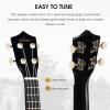 imageADM Ukulele for Beginners Hawaiian Wood Ukelele Kit for Kids Adult Student Starter Professional Ukalelee Pack Bundle with Free Lessons Gig Bag Strap Nylon String Tuner BrownSapele 21 InchBlack