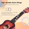 imageADM Ukulele for Beginners Hawaiian Wood Ukelele Kit for Kids Adult Student Starter Professional Ukalelee Pack Bundle with Free Lessons Gig Bag Strap Nylon String Tuner BrownSapele 21 InchBrownbrust