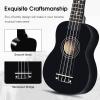 imageADM Ukulele for Beginners Hawaiian Wood Ukelele Kit for Kids Adult Student Starter Professional Ukalelee Pack Bundle with Free Lessons Gig Bag Strap Nylon String Tuner BrownSapele 21 InchBlack