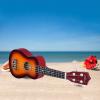 imageADM Ukulele for Beginners Hawaiian Wood Ukelele Kit for Kids Adult Student Starter Professional Ukalelee Pack Bundle with Free Lessons Gig Bag Strap Nylon String Tuner BrownSapele 21 InchSunset
