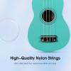imageADM Ukulele for Beginners Hawaiian Wood Ukelele Kit for Kids Adult Student Starter Professional Ukalelee Pack Bundle with Free Lessons Gig Bag Strap Nylon String Tuner BrownSapele 21 InchMint Green
