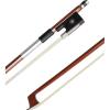 imageADM 44 Full Size Student Violin Bow Well Balanced Handmade Brazilwood Bow with Horsehair Ebony Frog with Pearl Eye and Pearl Slide Brown14 Size
