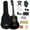 imageADM Beginner Acoustic Classical Guitar 30 Inch Nylon Strings Wooden Guitar Bundle Kit for Kid Boy Girl Student Youth Guitarra Online Lessons with Gig Bag Strap Tuner Extra Strings PicksPink 1Black 1