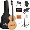 imageADM Full Size Classical Nylon Strings Acoustic Guitar 29 x 75x 50mm Classic Guitarra Starter Bundle for Adult with Free Lessons Gig Bag Tuner Footstool Kids Student Beginner Kits NatureNature