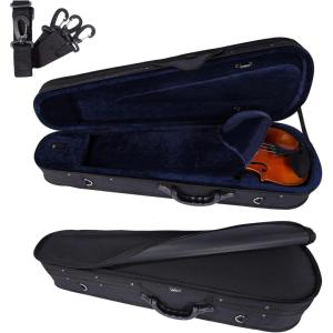 imageADM 44 Full Size Violin Hard Case Basic Professional Triangular Shape Backpack Super Light Suspension BlackBlack