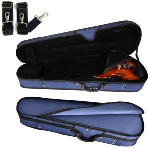 imageADM 44 Full Size Violin Hard Case Basic Professional Triangular Shape Backpack Super Light Suspension BlackBlue