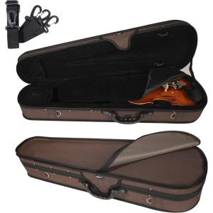imageADM 44 Full Size Violin Hard Case Basic Professional Triangular Shape Backpack Super Light Suspension BlackBrown