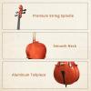 imageADM 44 Full Size Acoustic Cello Beginner Acoustic Cello Kit with Portable Bag Stand Bow Mute Rosin Endpin Holder for Beginner Adults ampamp Students44 Size