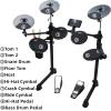 imageADM Electronic Drum Set With 4 Quiet Electric Drum Mesh Pads 180 Sounds Electric Drum Kit For Beginngers with 2 Switch Pedals Throne Headphones DrumSticks and Melodics Lessons