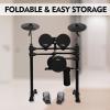 imageADM Electronic Drum Set With 4 Quiet Electric Drum Mesh Pads 180 Sounds Electric Drum Kit For Beginngers with 2 Switch Pedals Throne Headphones DrumSticks and Melodics Lessons