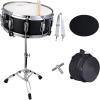 imageADM 14quotX 55quot Snare Drum Set Kids Student Snare Drum Beginner Kit with Stand Drum Mute Pad Strap Drum Sticks Drum Keys BlackBlack